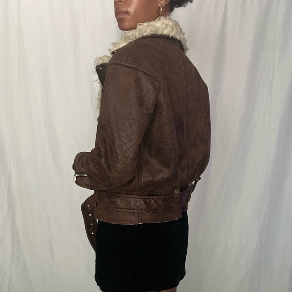 Lightweight shearling jacket - Picture 2 of 7